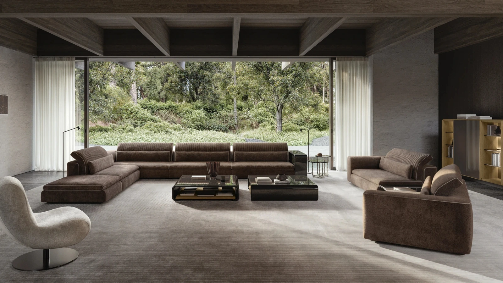 Glossy lacquered side table Eter by Molteni & C
