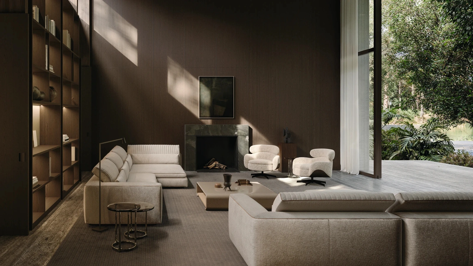Glossy lacquered side table Eter by Molteni & C