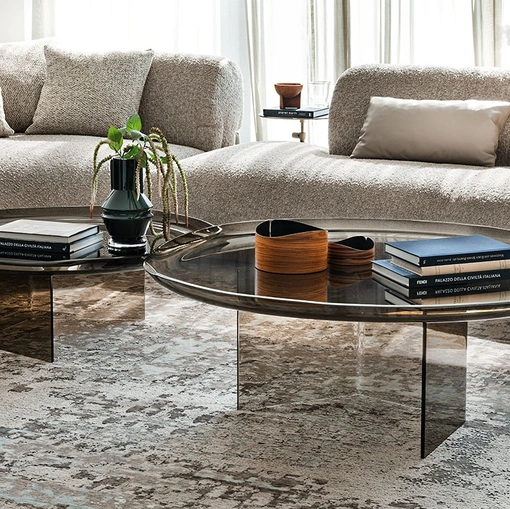 Standard coffee table made of glass by Cattelan Italia