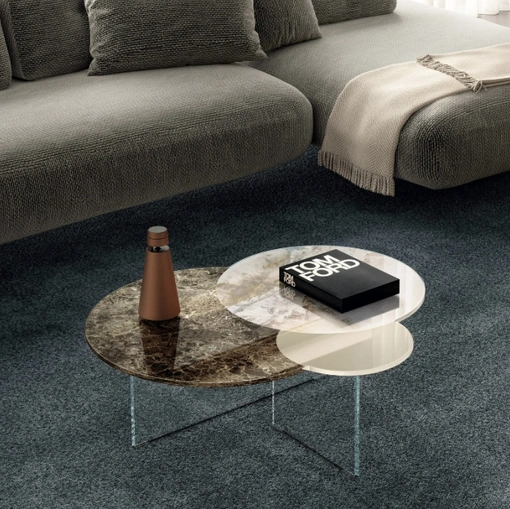 Blendie 1412 glass coffee table by Lago