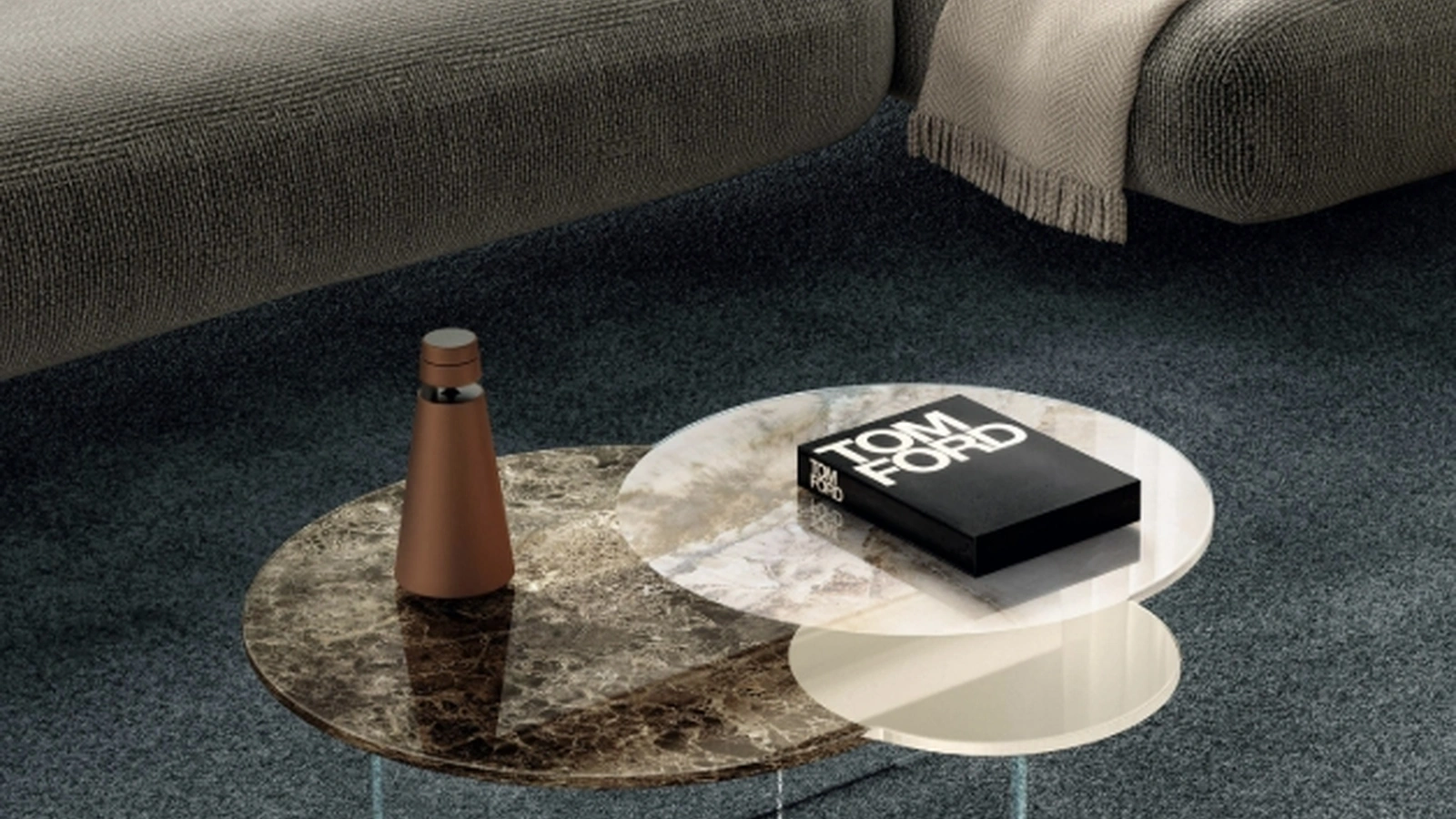 Blendie 1412 glass coffee table by Lago
