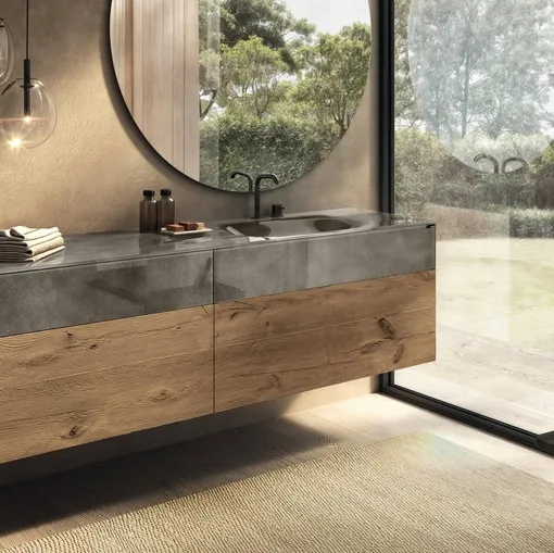 Integrated glass sink 36e8 by Lago