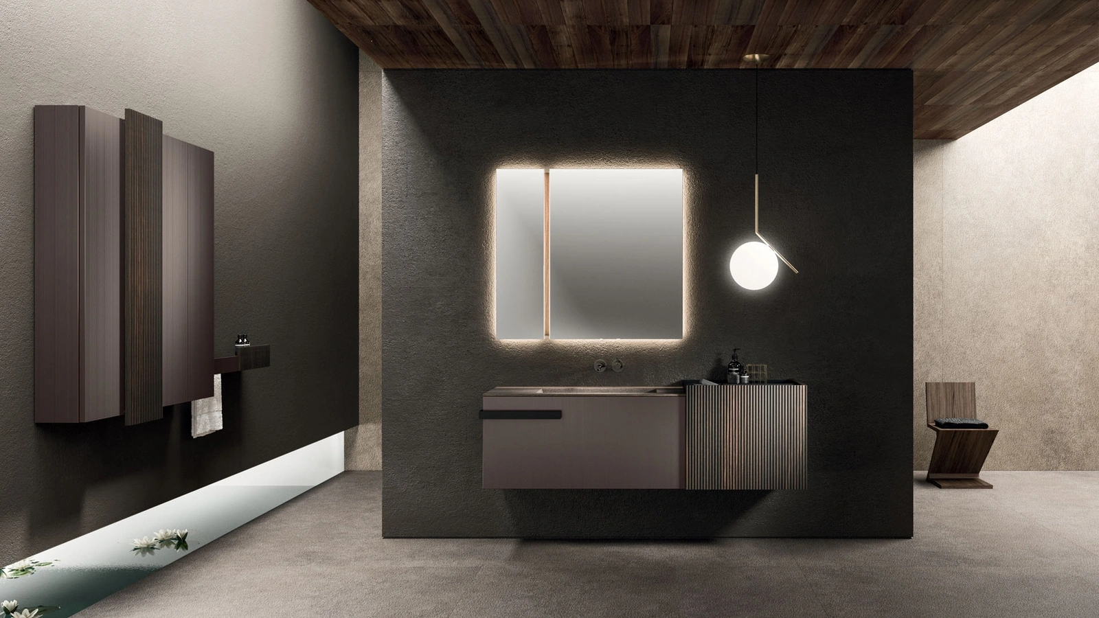 Lympha 01 Wall-Mounted Bathroom Cabinet by Arrital