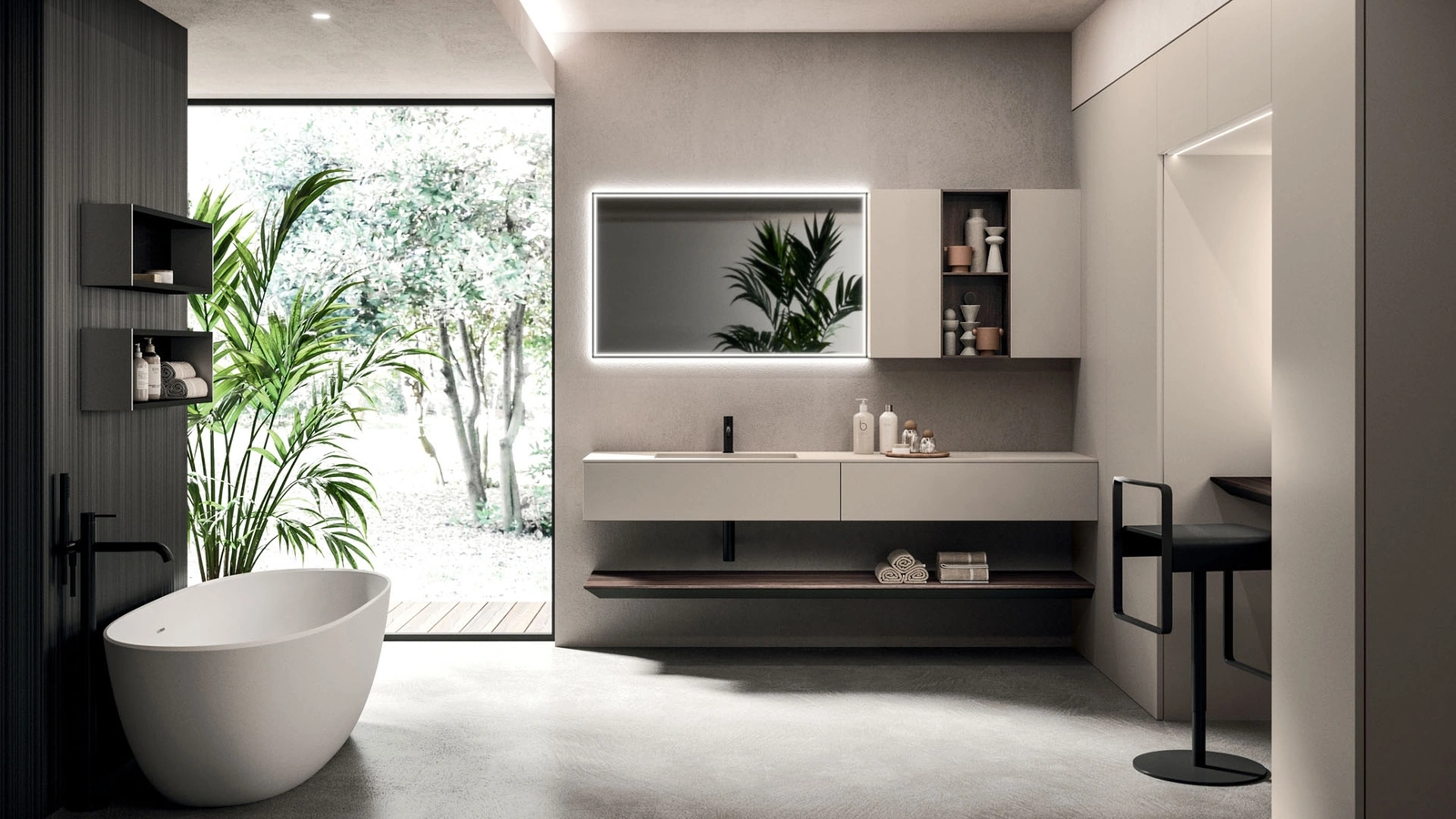 Lympha 04 Wall-Mounted Bathroom Cabinet by Arrital