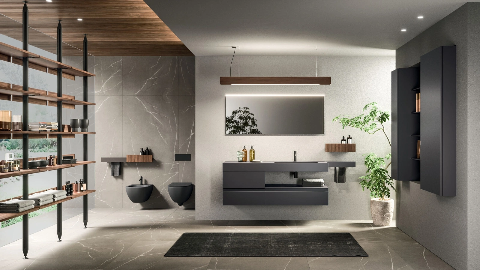 Lympha 05 Wall-Mounted Bathroom Cabinet by Arrital