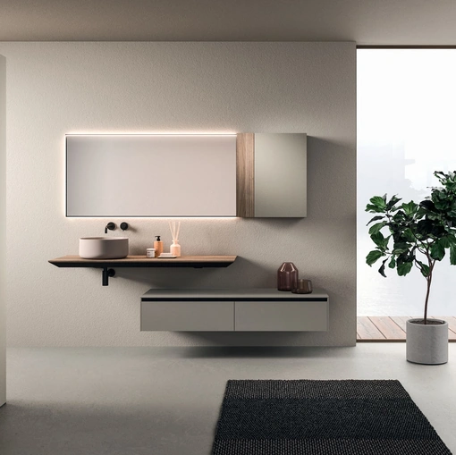 Wall-mounted Bathroom Cabinet Modo Project 04 by Arrital