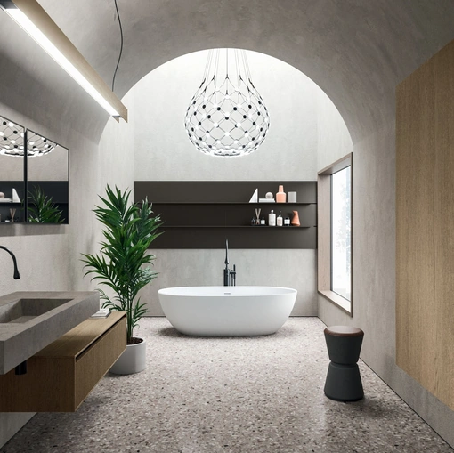 Modo Project 05 Wall-Mounted Bathroom Cabinet in Arrital Oak