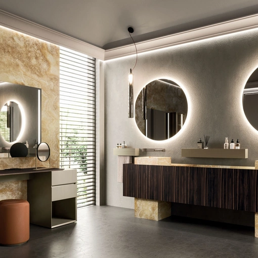 Floor-standing Bathroom Cabinet Must 04 in ebony and onyx by Arrital