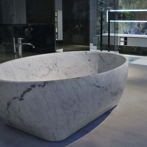 Carrara Marble Bathtub Solidea by Antoniolupi