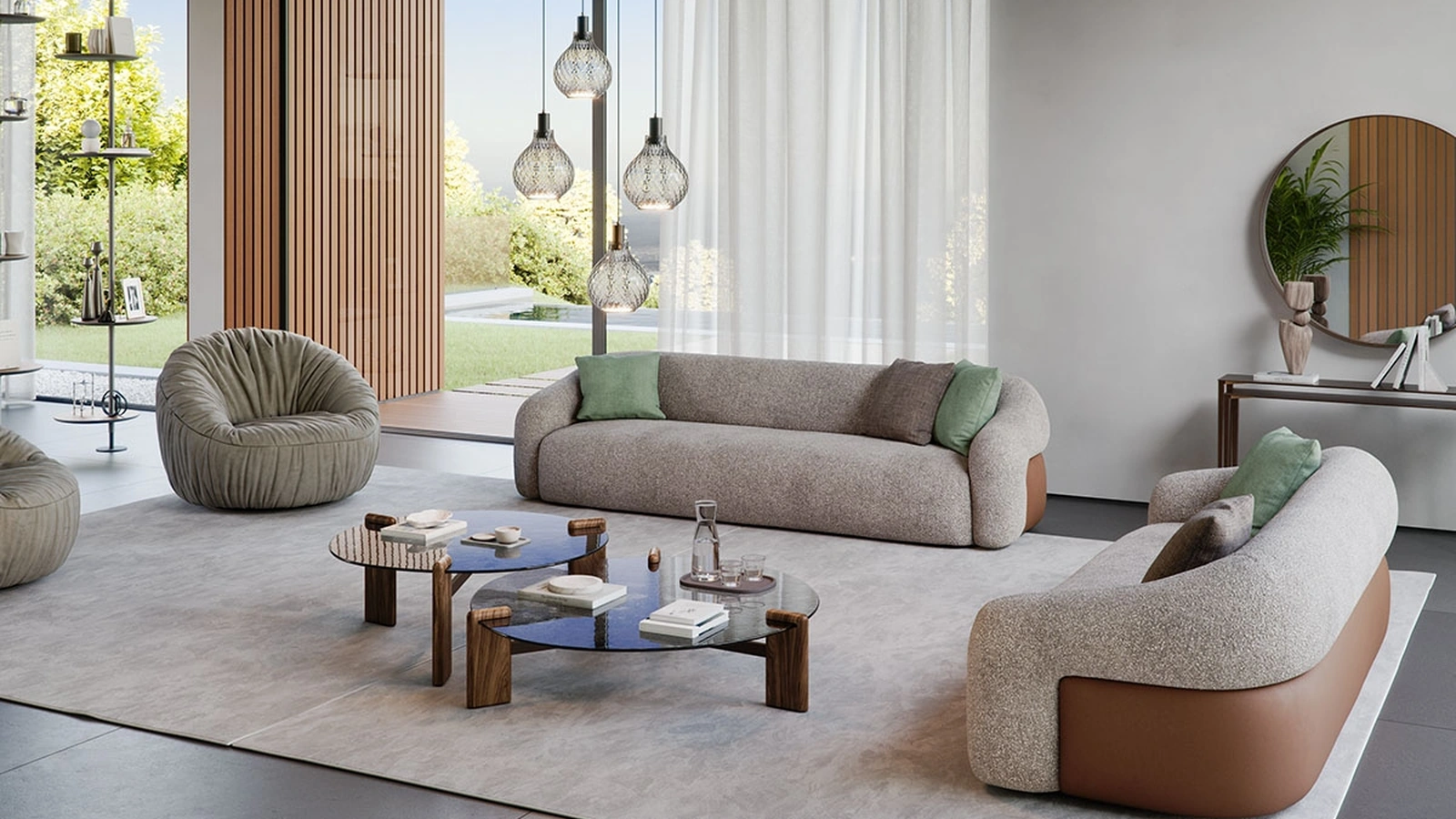 Baldwin linear sofa by Cattelan Italia