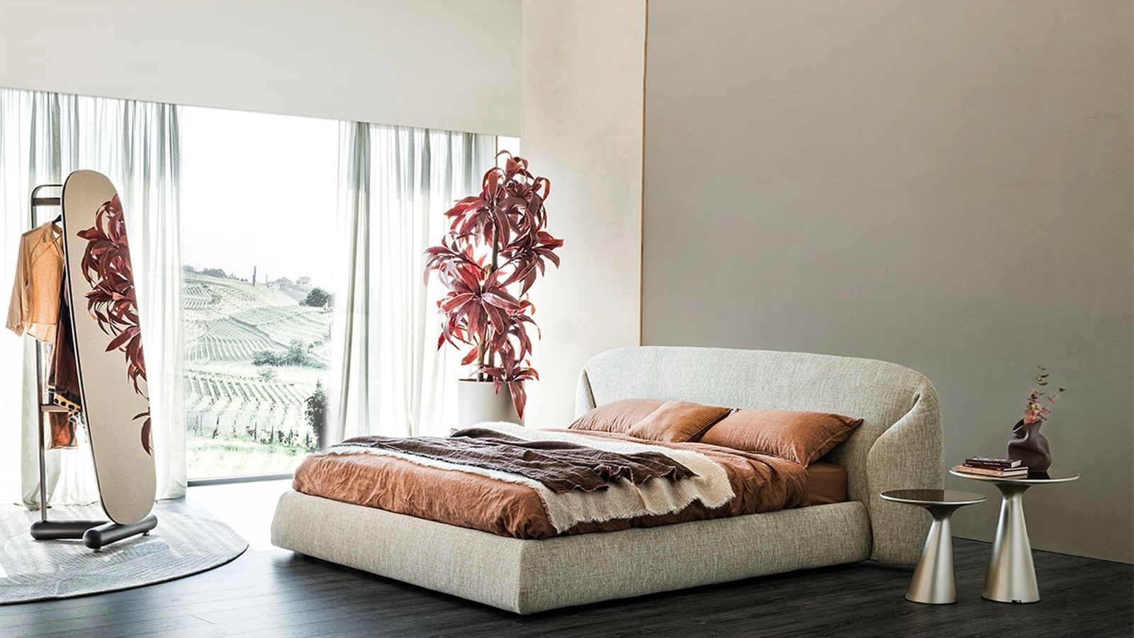 Bed with storage unit Richard by Cattelan Italia