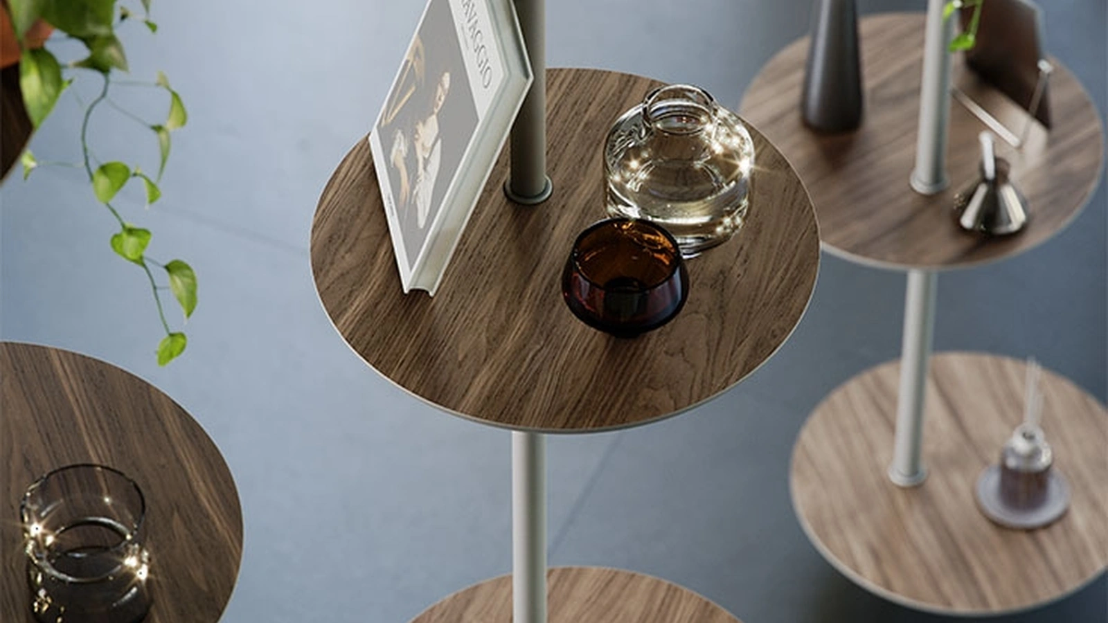 Freestanding bookshelf Address in steel and wood by Cattelan Italia