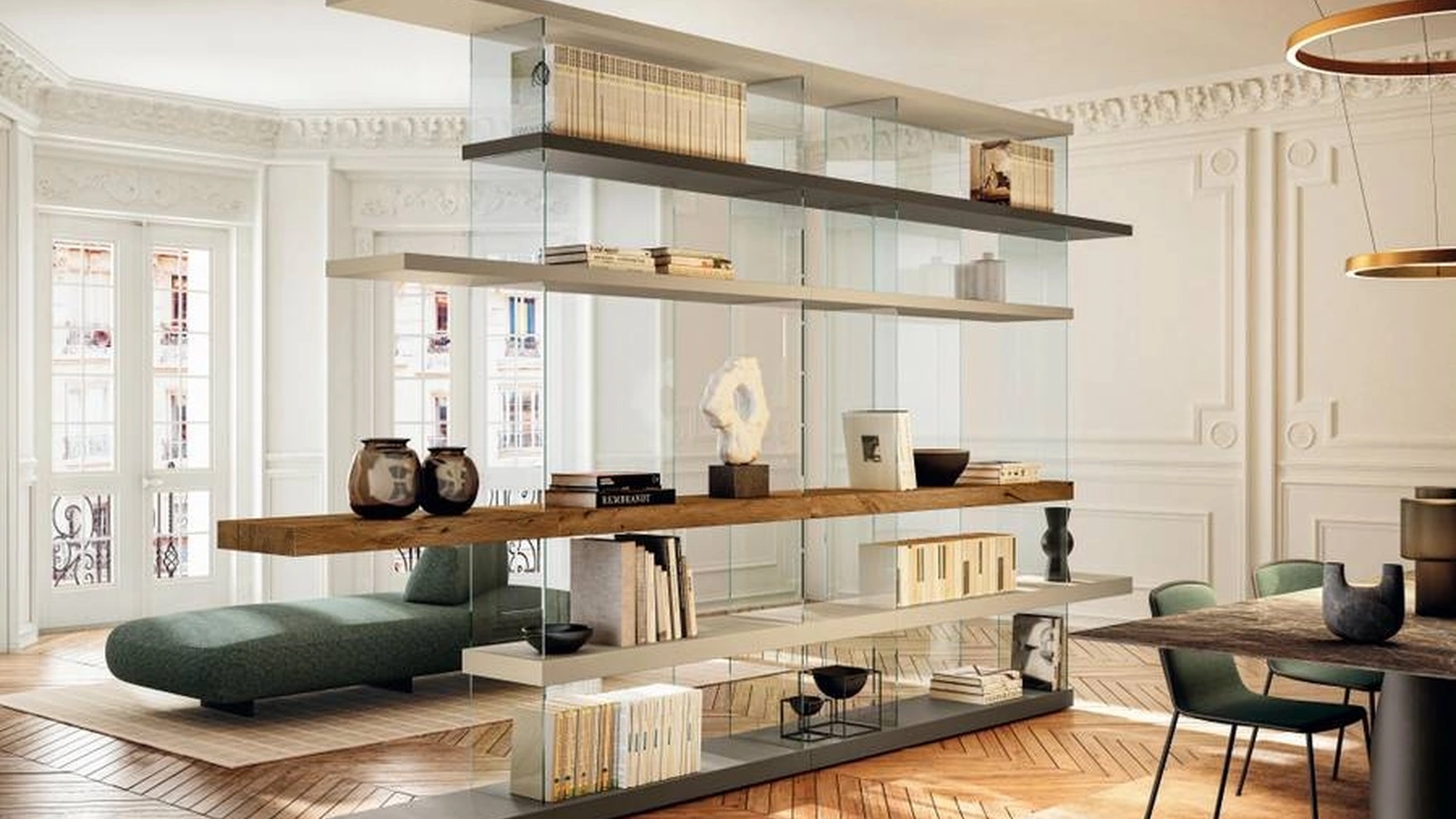 Air 1240 room divider bookcase by Lago