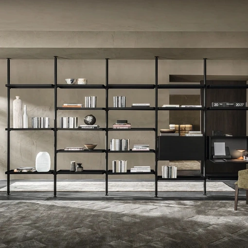 Hector wooden partition bookcase by Molteni & C