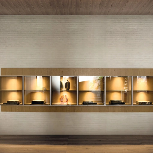 Pass-Word Grid Up Wall Unit Bookcase by Molteni & C