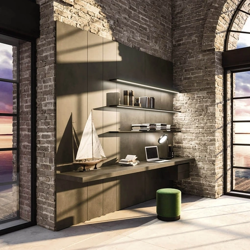 Planar Bookcase with luminous shelves by Arrital