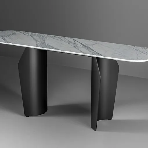 Mobile entrance Flame Console in Bonaldo Marble