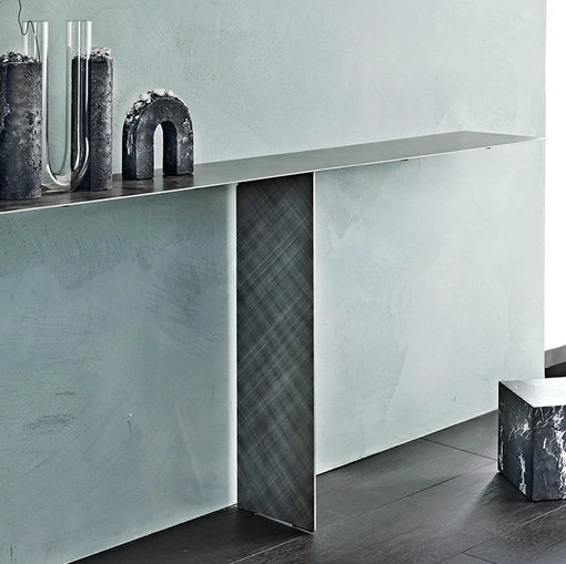 Design console in steel Tee by Cattelan Italia