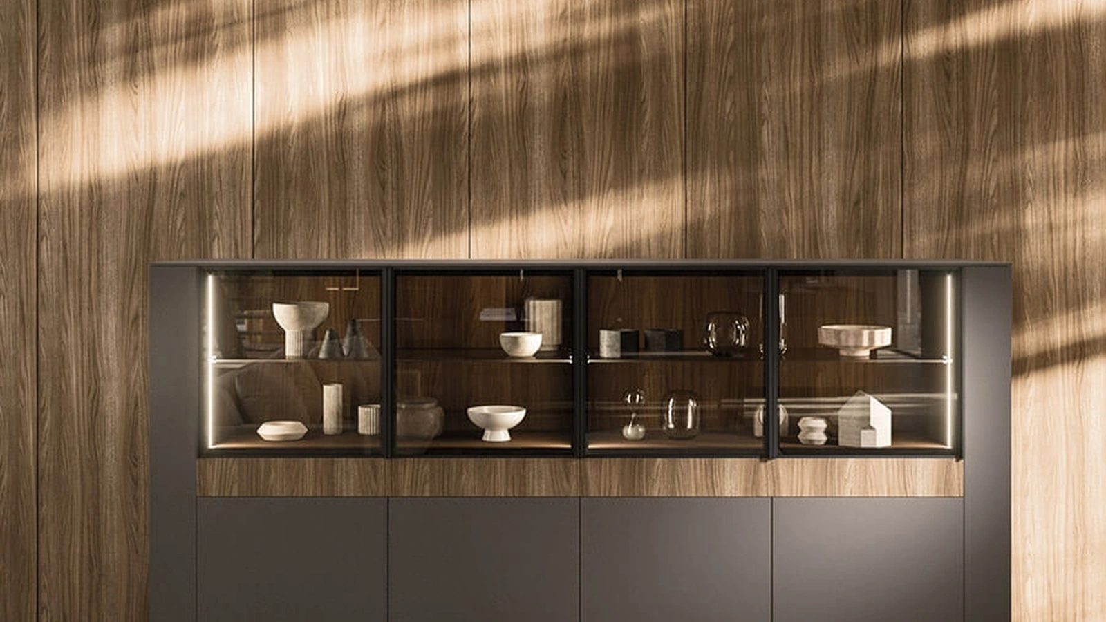 Arrital Wall Unit with Display Cabinet