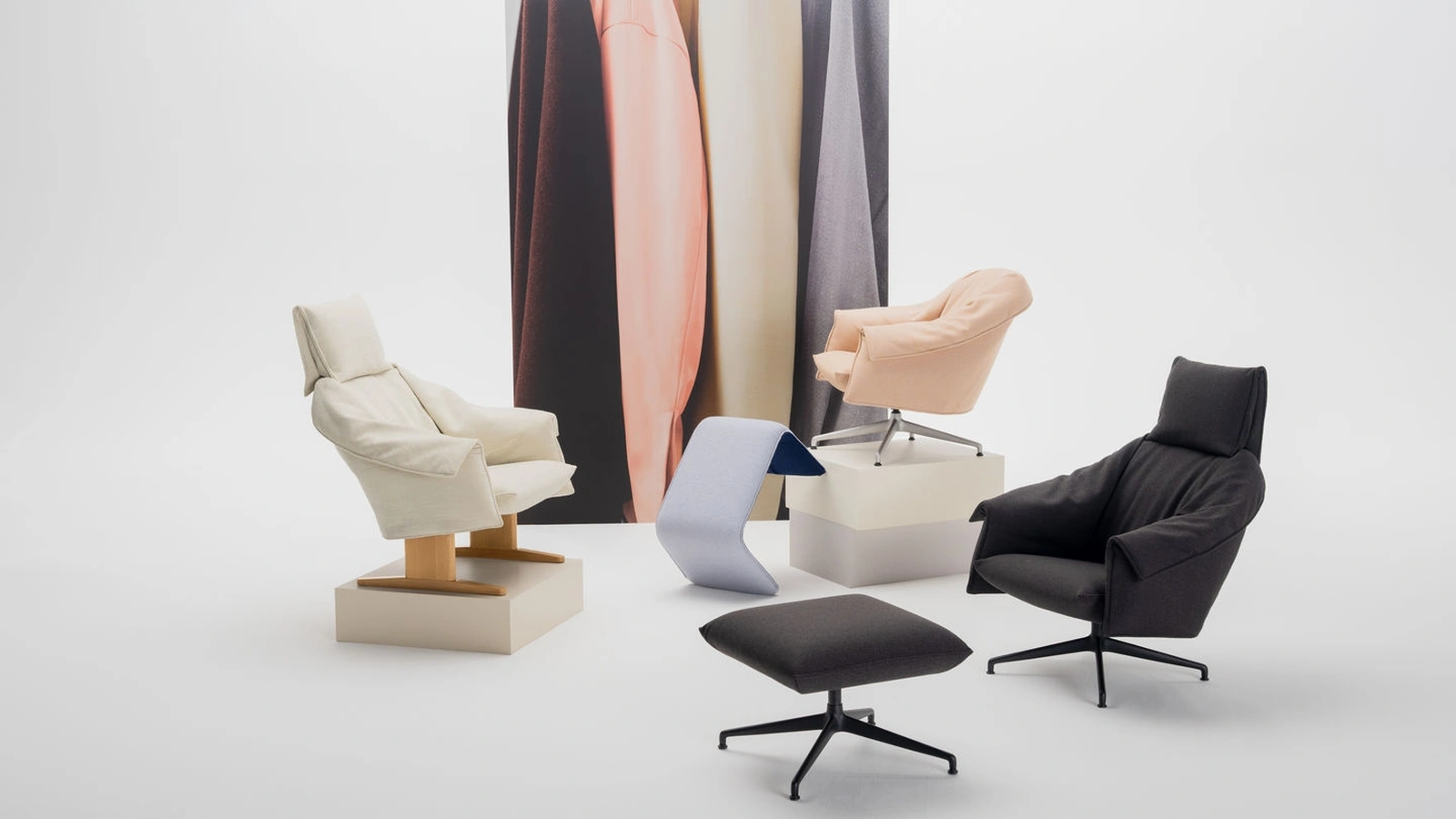 Bascule fabric armchair by Vitra