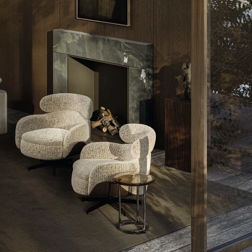 Leonard Upholstered Armchair by Molteni & C