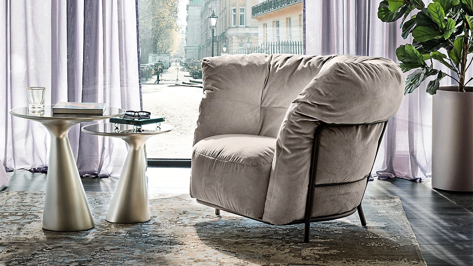 Margaret fabric armchair by Cattelan Italia