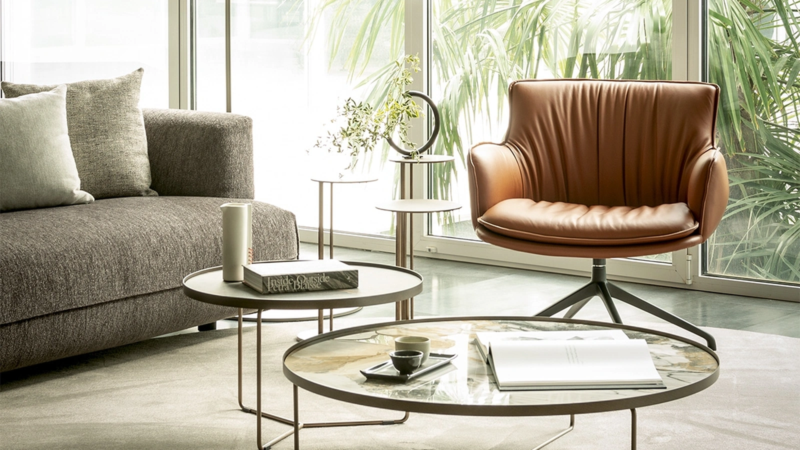 Rhonda Lounge leather armchair by Cattelan Italia