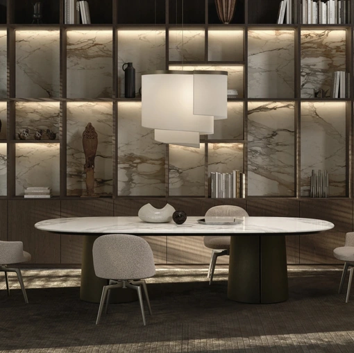 Atelia upholstered chair by Molteni & C