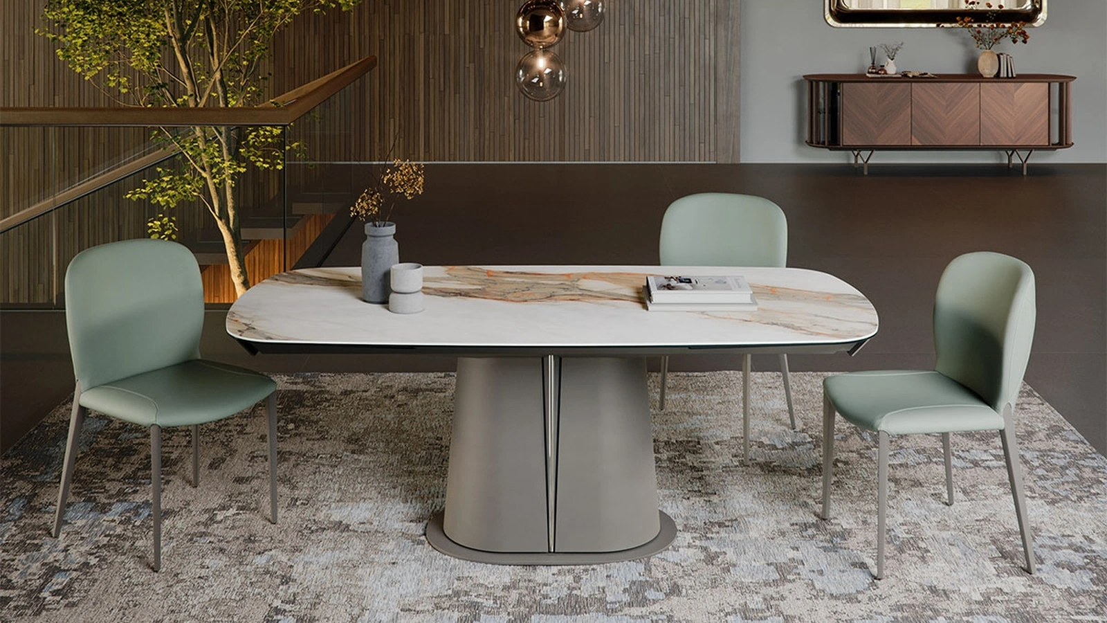 Gotham Keramik Drive extendable table by Cattelan Italia