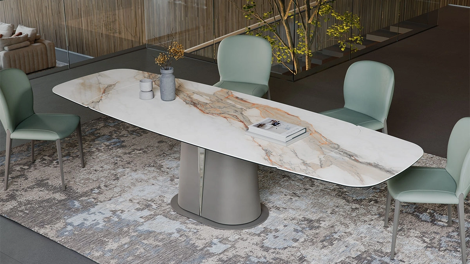 Gotham Keramik Drive extendable table by Cattelan Italia