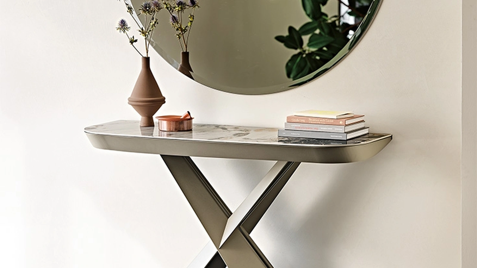 Terminal Keramik Drive Extendable Console Table by Cattelan Italia