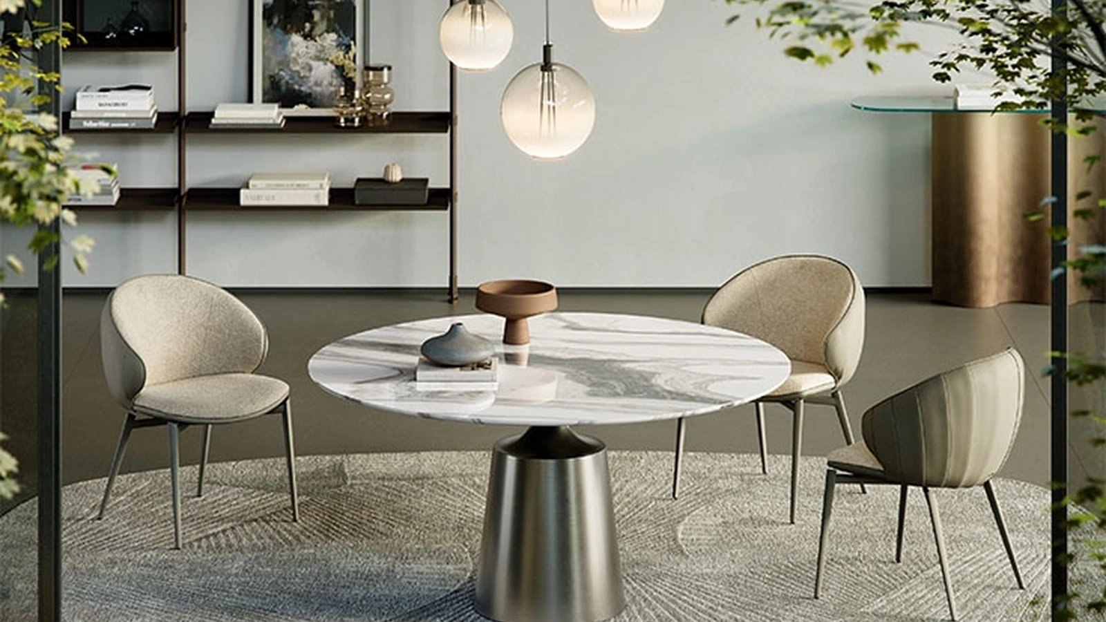 Yoda Marble Round Table by Cattelan Italia