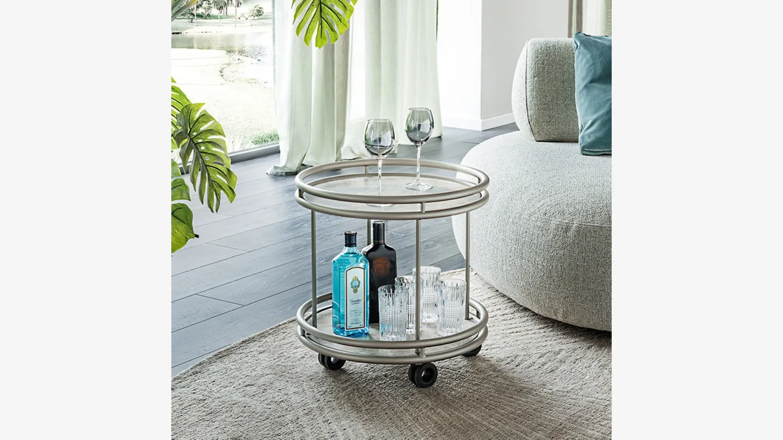 Felix rolling side table by Cattelan Italia