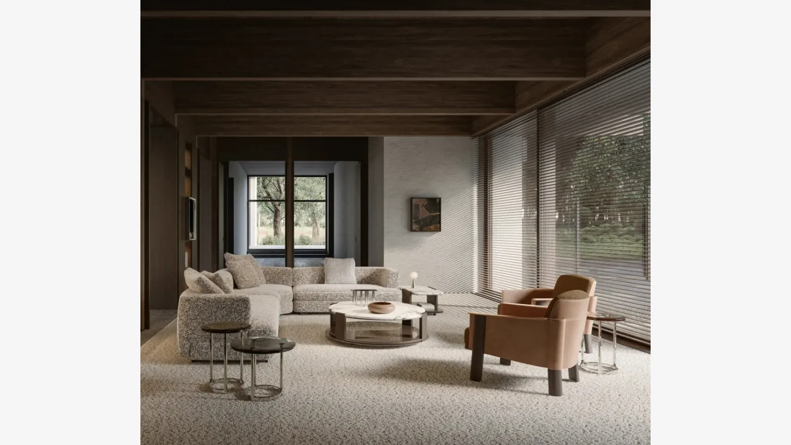 Jeanne marble coffee table by Molteni & C