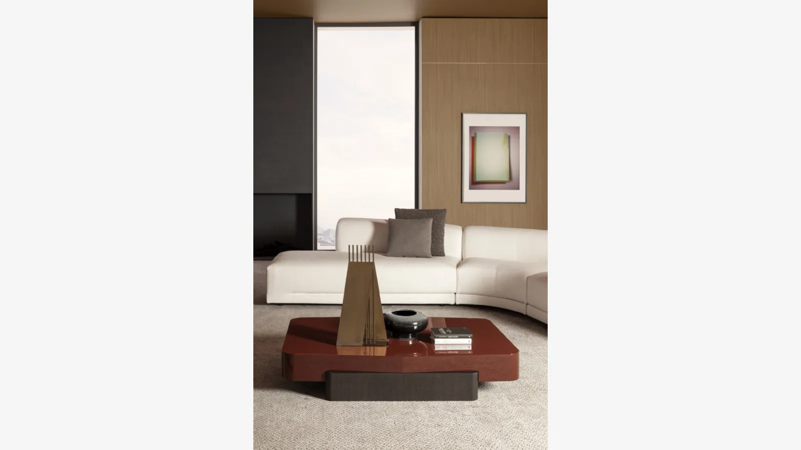 Odile glossy lacquered coffee table by Molteni & C