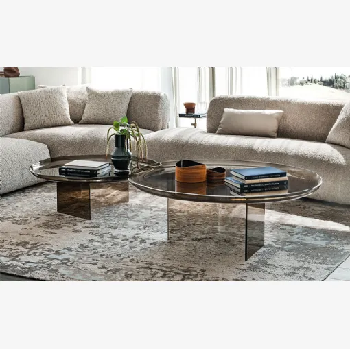 Standard coffee table made of glass by Cattelan Italia