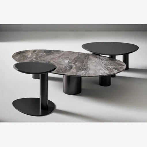 Sasso Coffee Table in Marble or Crystal by Bonaldo