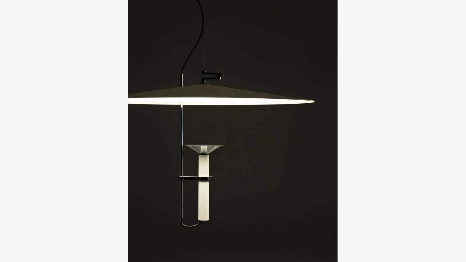 Luna pendant lamp in aluminum by Stilnovo