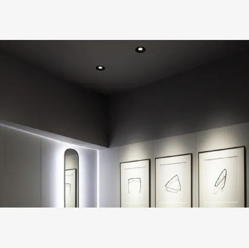 Recessed adjustable round Mood Pro lamp by Reggiani.