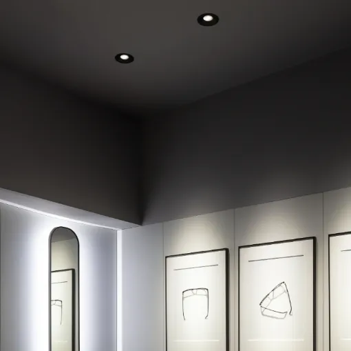 Recessed adjustable round Mood Pro lamp by Reggiani.