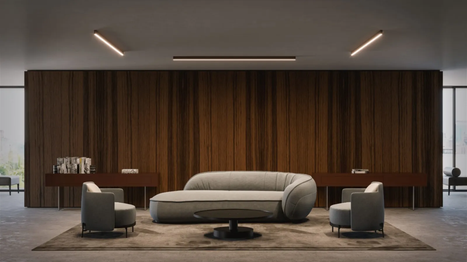 Zirkol Linear Ceiling lamp by ILTI luce.