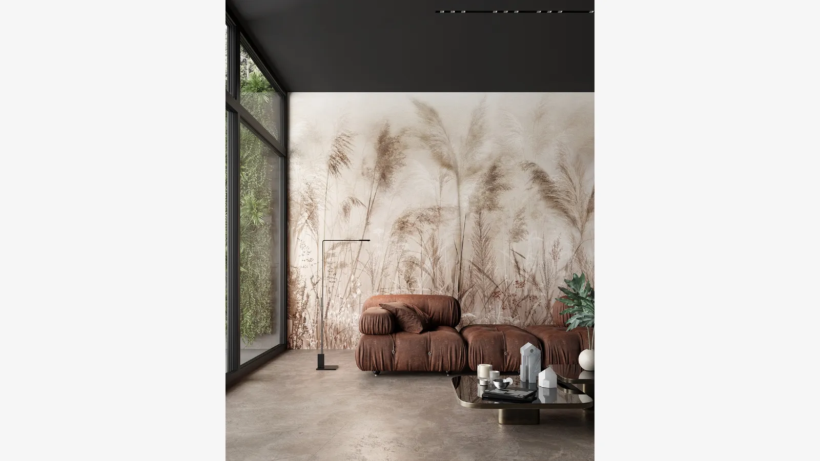 Wallpaper Round in White Ink