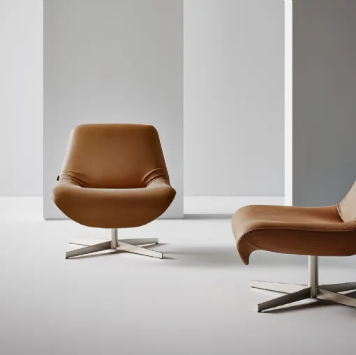 Elisone leather armchair by Bonaldo