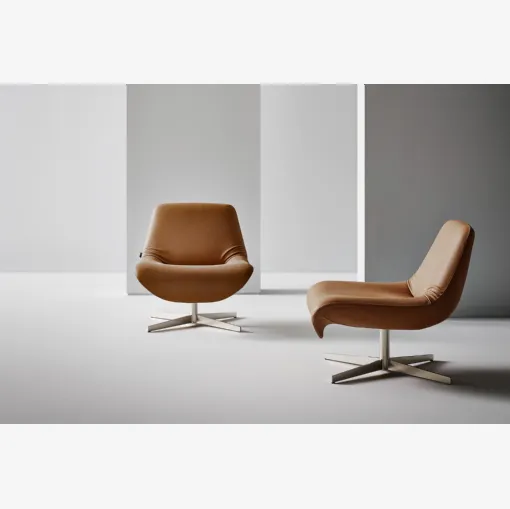 Elisone leather armchair by Bonaldo
