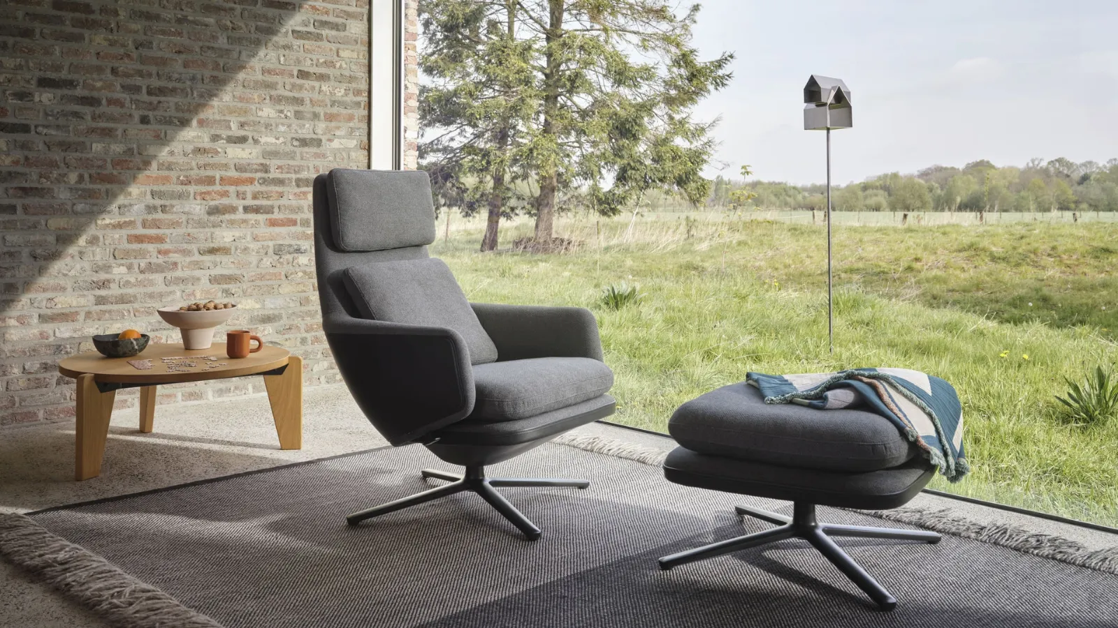 Grand Relax Chair & Ottoman by Vitra.