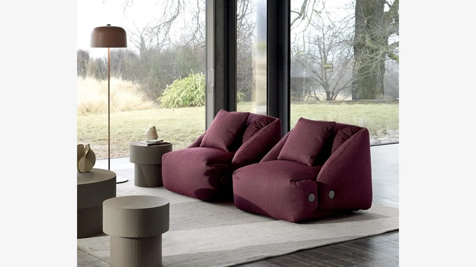 Melville upholstered fabric armchair by Ditre Italia