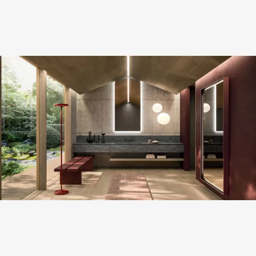 360Gradi 04 Wall-Mounted Bathroom Cabinet in Corian by Arrital
