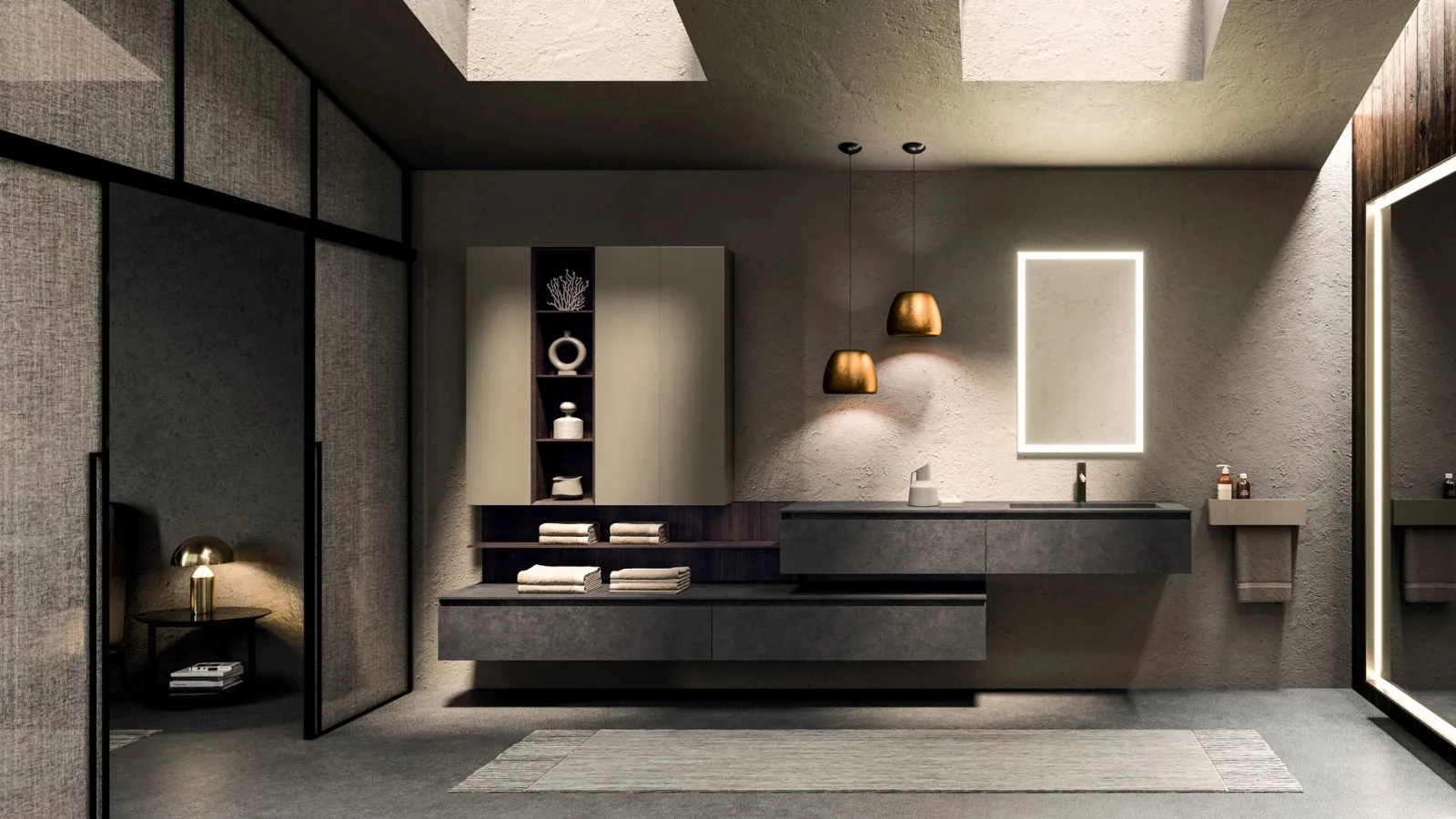 360Gradi 05 Wall-Mounted Bathroom Cabinet by Arrital