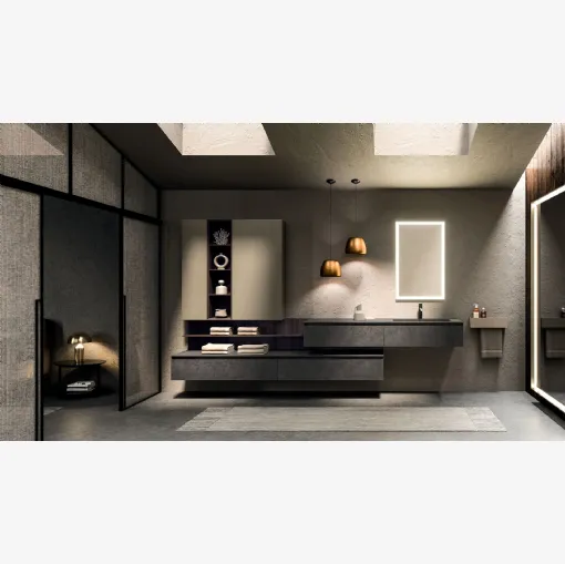 360Gradi 05 Wall-Mounted Bathroom Cabinet by Arrital