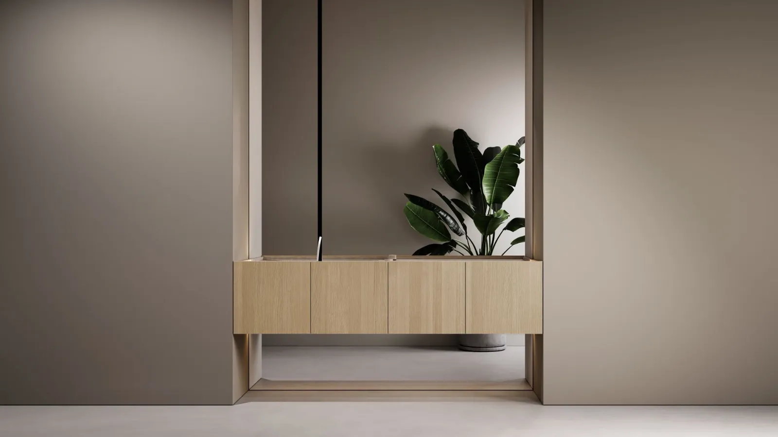 Suspended bathroom cabinet Linedacqua by Antoniolupi